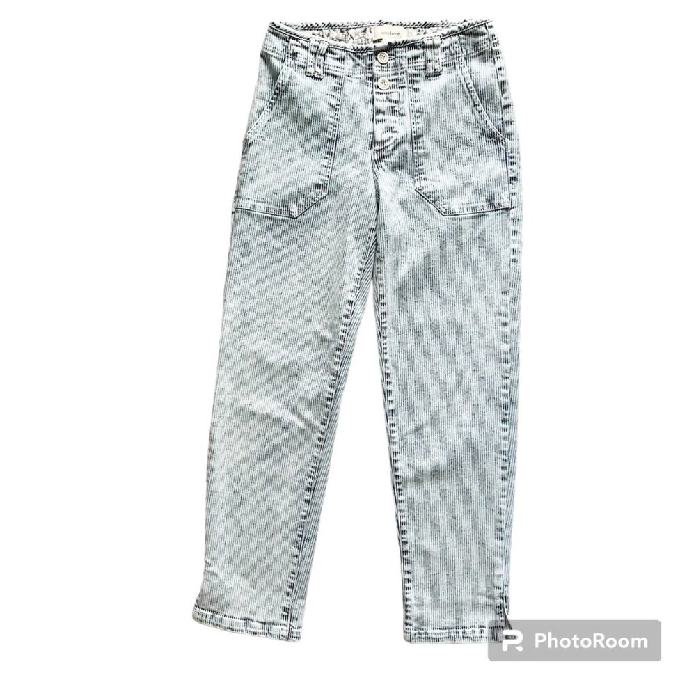 Sundance Catalog Womens Emberly Jeans Railroad Stripe Stretch High Rise Taper P2